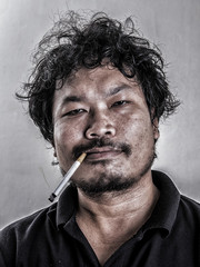 Man smoking (Retro style)