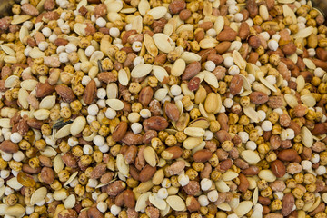 mixed nuts close up