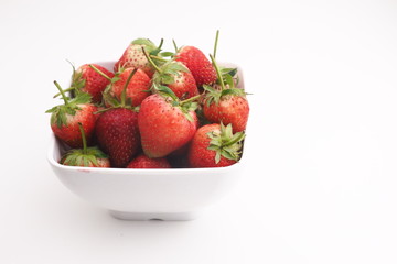 strawberry on white background
