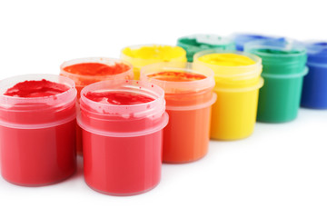 Colorful paint isolated on white