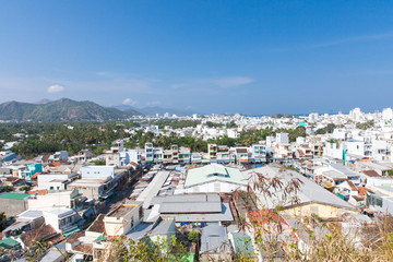 Aerial view over Nha Trang city, Vietnam