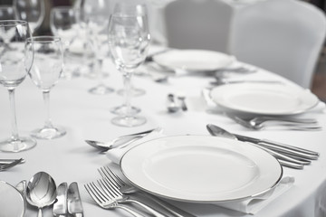 restaurant table setout
