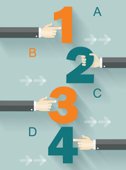 Number options template. Can be used for workflow layout, diagra