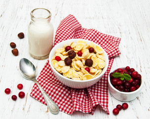 cornflakes with milk