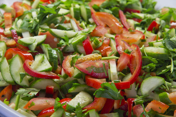 mixed salad close up