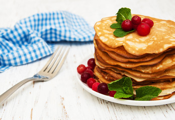 pancakes with cranberries