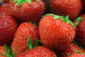 background of fresh strawberries