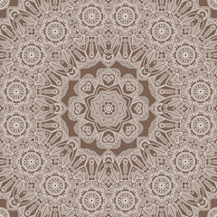 Vector seamless pattern imitating floral lace