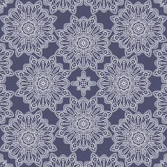 Vector seamless pattern imitating floral lace