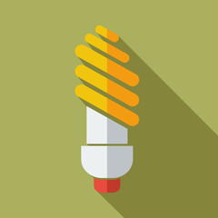 Modern flat design concept icon lamp.