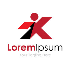 X man sticker success simple business icon logo