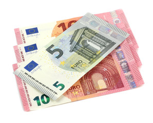 euro money isolated on white background