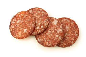 pieces of traditional dutch sausage called 