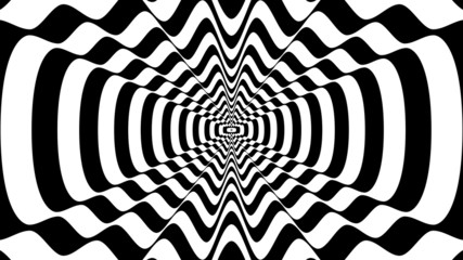 Abstract wavy shape with seven crests -  optical illusion