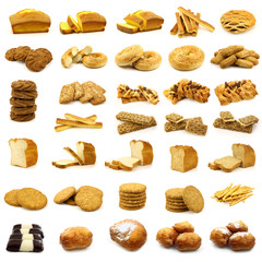 collection of freshly baked cookies,cakes,buns and other pastry