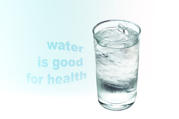 Glass with water and ice