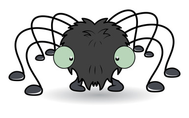 Cartoon Spider - Halloween Vector Illustration