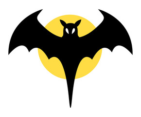Bat Sign - Halloween Vector Illustration