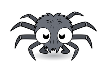 Funny Cartoon Spider - Halloween Vector Illustration