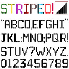 Upper Case Stripe Font