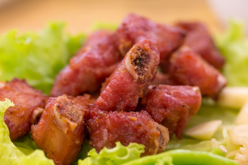 Sour pork spare ribs, Thai food