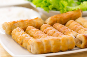 Vietnamese Meatball Wraps, Nam Neung, Vietnamese food