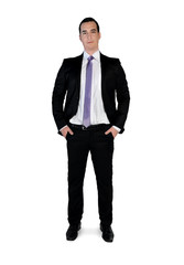 Business man looking camera