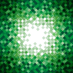 Abstract green triangle mosaic background design element. Vector