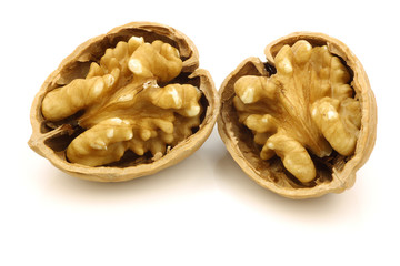 cracked fresh walnut 