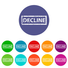 Decline flat icon