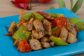 Stir fried pork