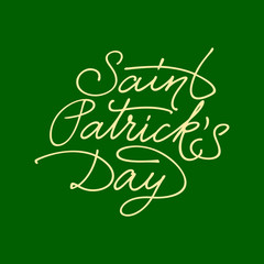 Obraz premium Saint Patricks Day lettering