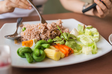 Shrimp-paste fried rice