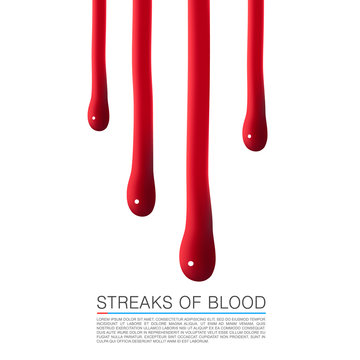 Drops Of Blood Running Down