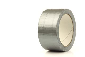 Roll of gaffer tape (duct tape) on a white background