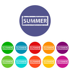 Summer flat icon