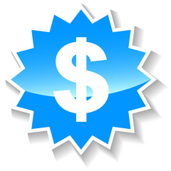 Dollar blue icon