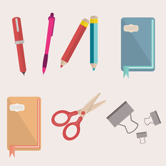 Set of stationary icons