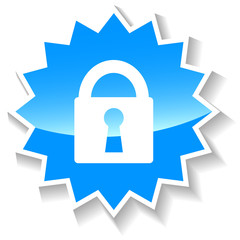 Lock blue icon