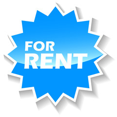 For rent blue icon