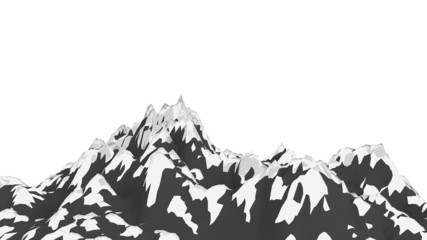Snowy Mountain Illustration