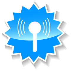 Connection blue icon