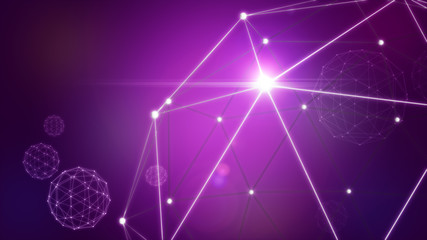 Purple network globe background