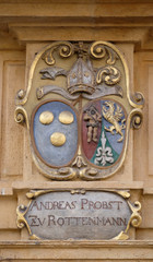 Coat of arms on the Arsenal historic center of Graz,, Austria