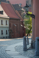 Street in Ostrów Tumski, Wroclaw, Poland