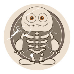 Skeleton Cute Vector