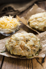 Fototapeta premium Bun gratinated with Cheese