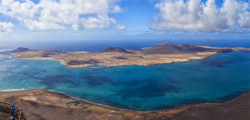 Panorama of La Graciosa. Lanzarote, Canary Islands, Spain