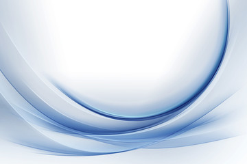 Elegant Blue Waves - obrazy, fototapety, plakaty
