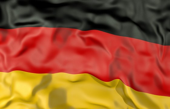 Germany corrugated flag 3D illustration